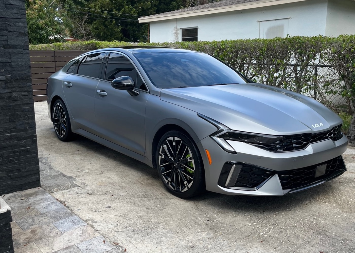 Silver Kia K5 detailed by J's Car Detailing