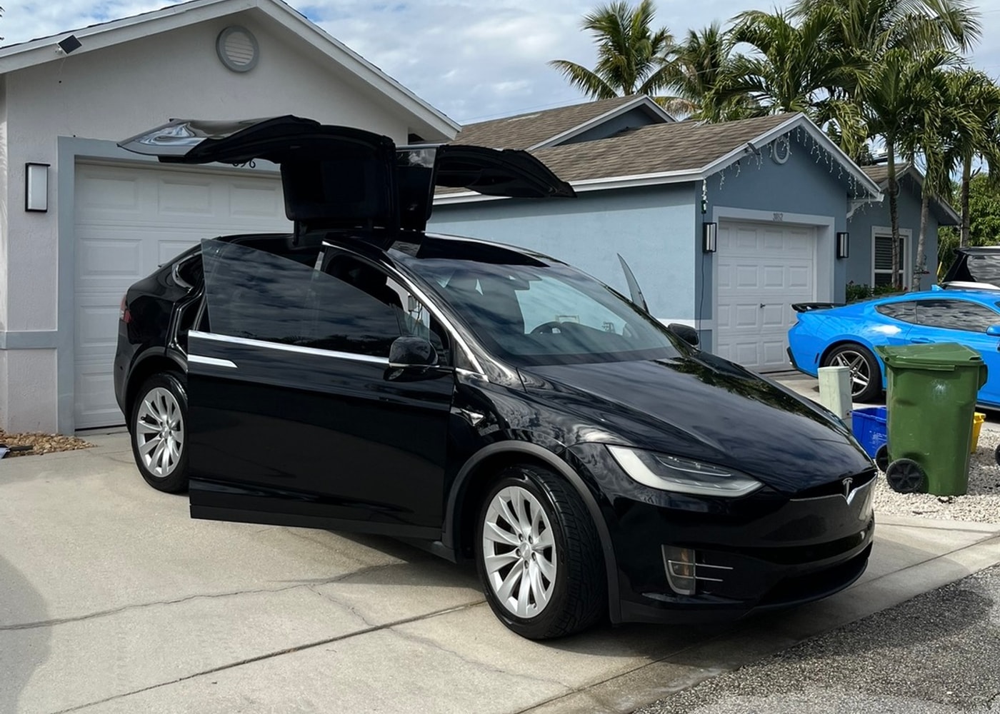 Black Tesla Model X detailed by J's Car Detailing