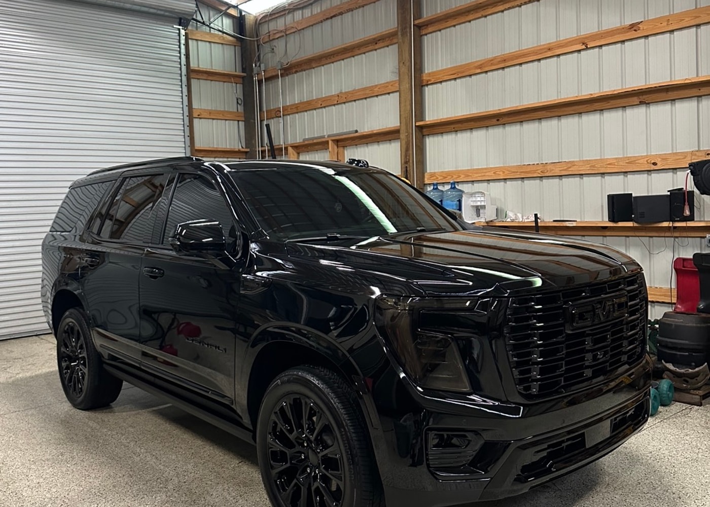 Black GMC Yukon Denali detailed by J's Car Detailing